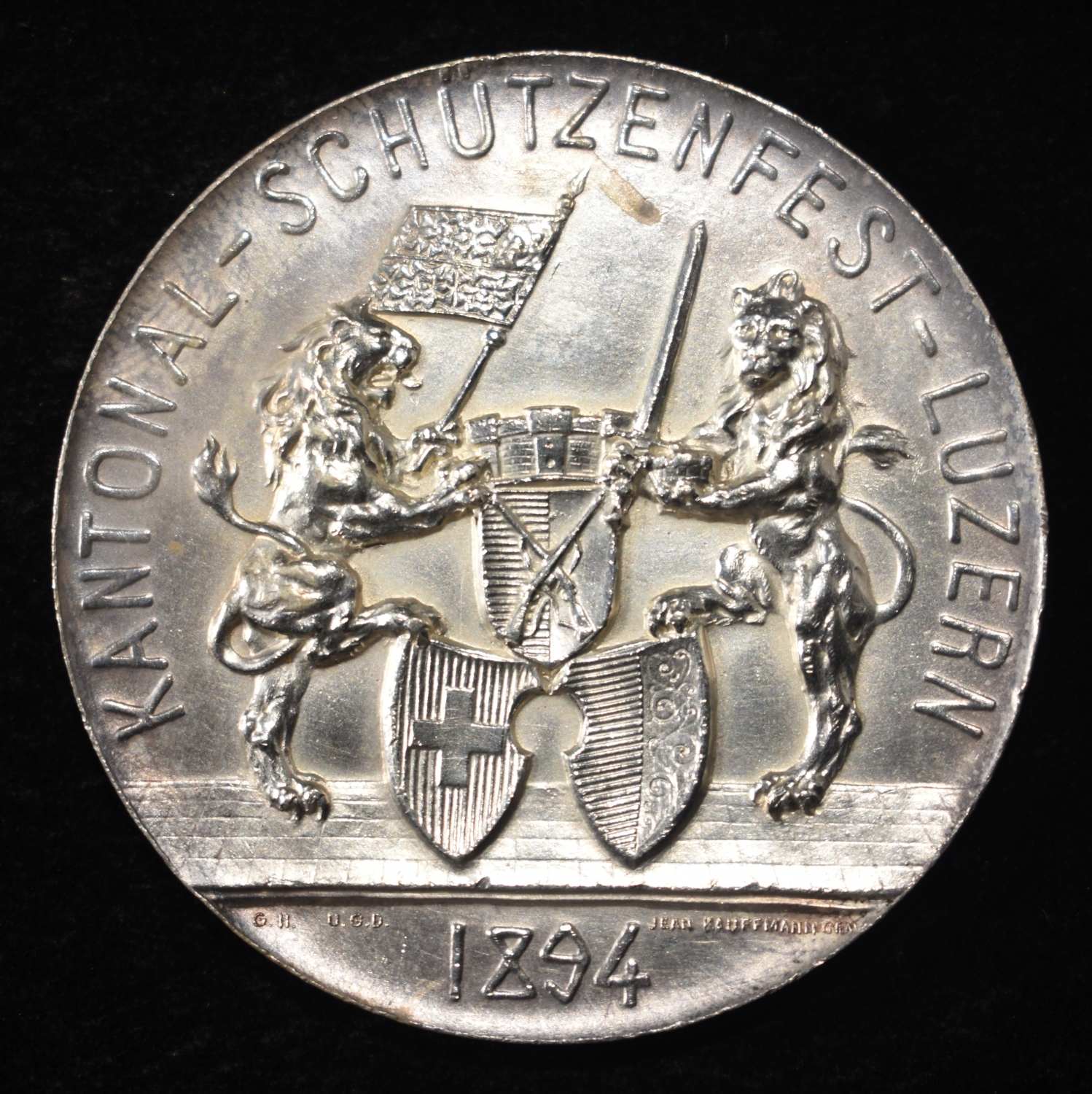 1894 SWISS SHOOTING MEDAL LUZERN SCARCE