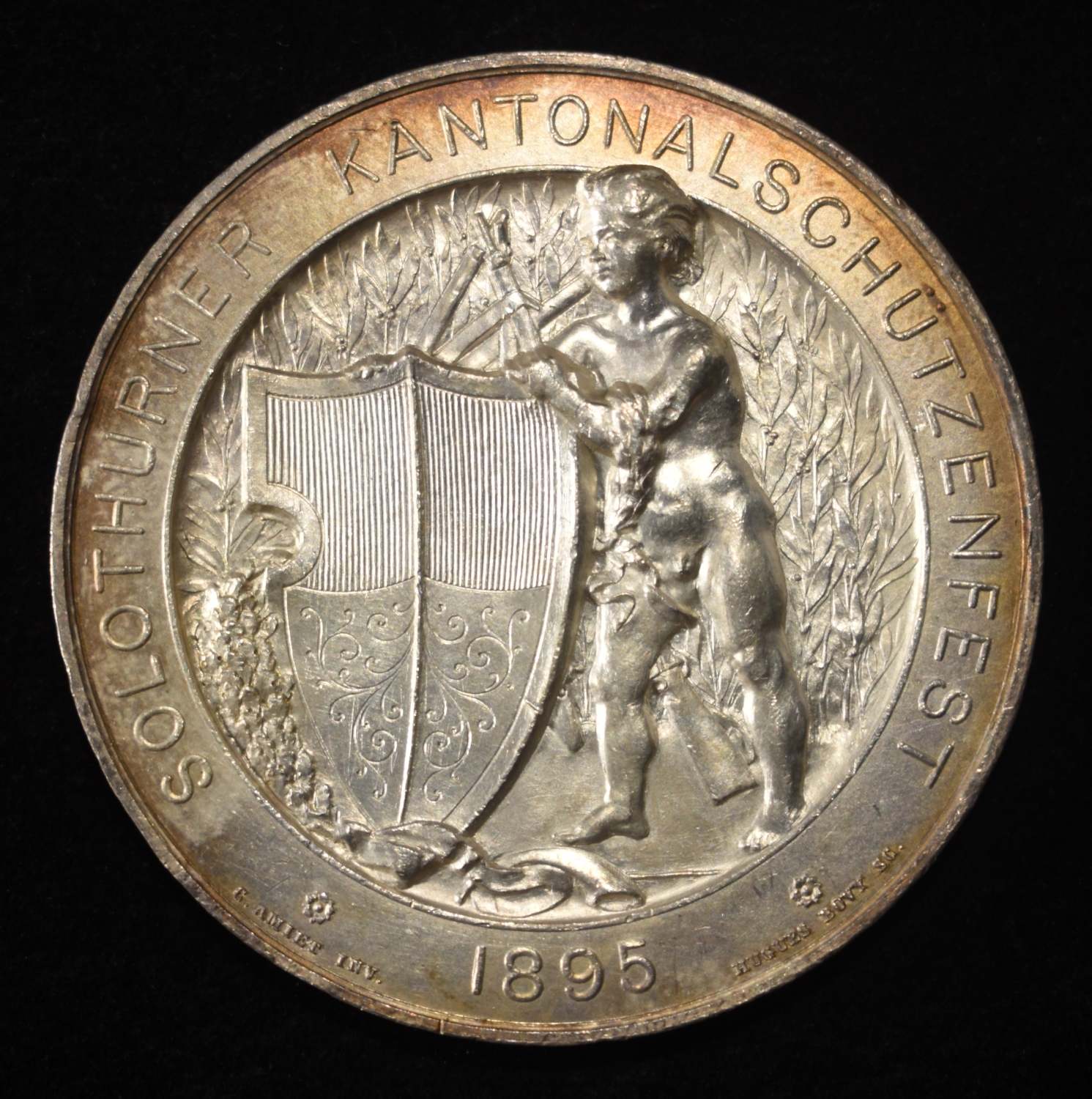 1895 SWISS SHOOTING MEDAL SOLOTHURNER SILVER