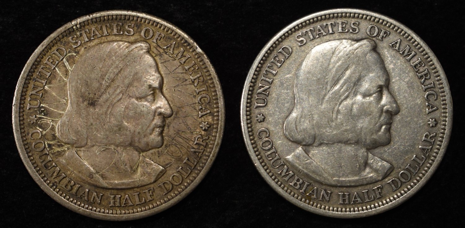 1892 & 1893 50C COMMEM COLUMBIAN EXPOSITION
