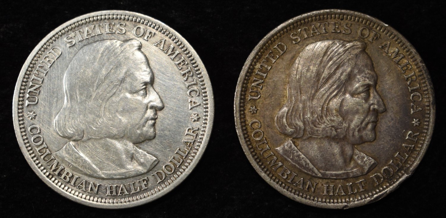 (2) 1893 50C COMMEM COLUMBIAN EXPOSITION