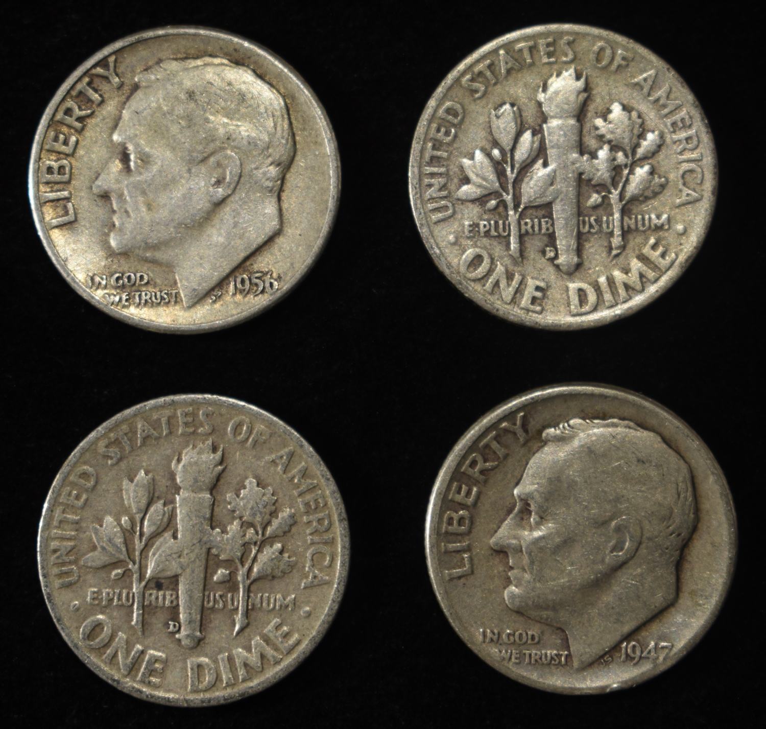 (50) 90% SILVER ROOSEVELT DIMES