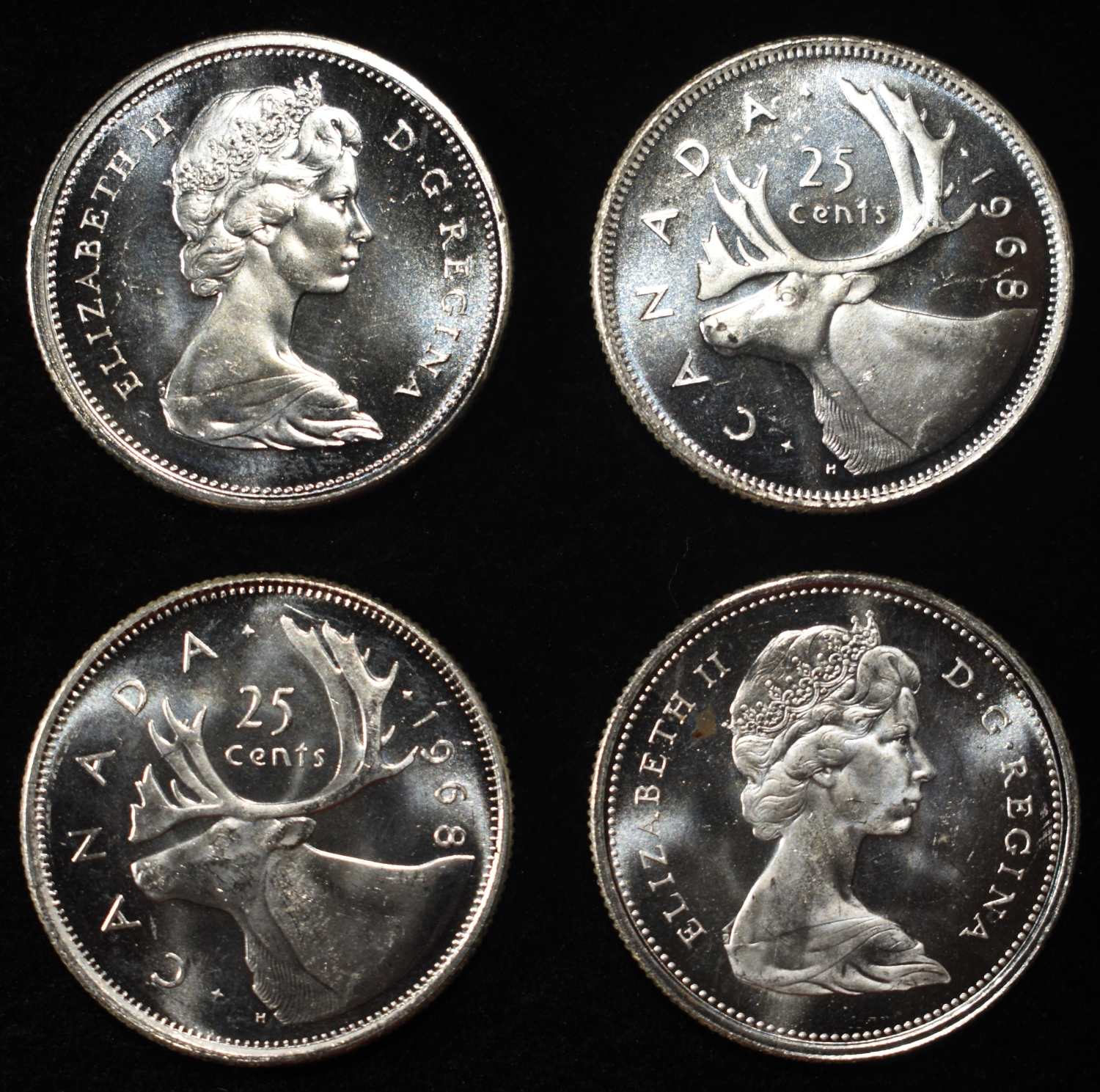(39) 50% SILVER CANADIAN 25C