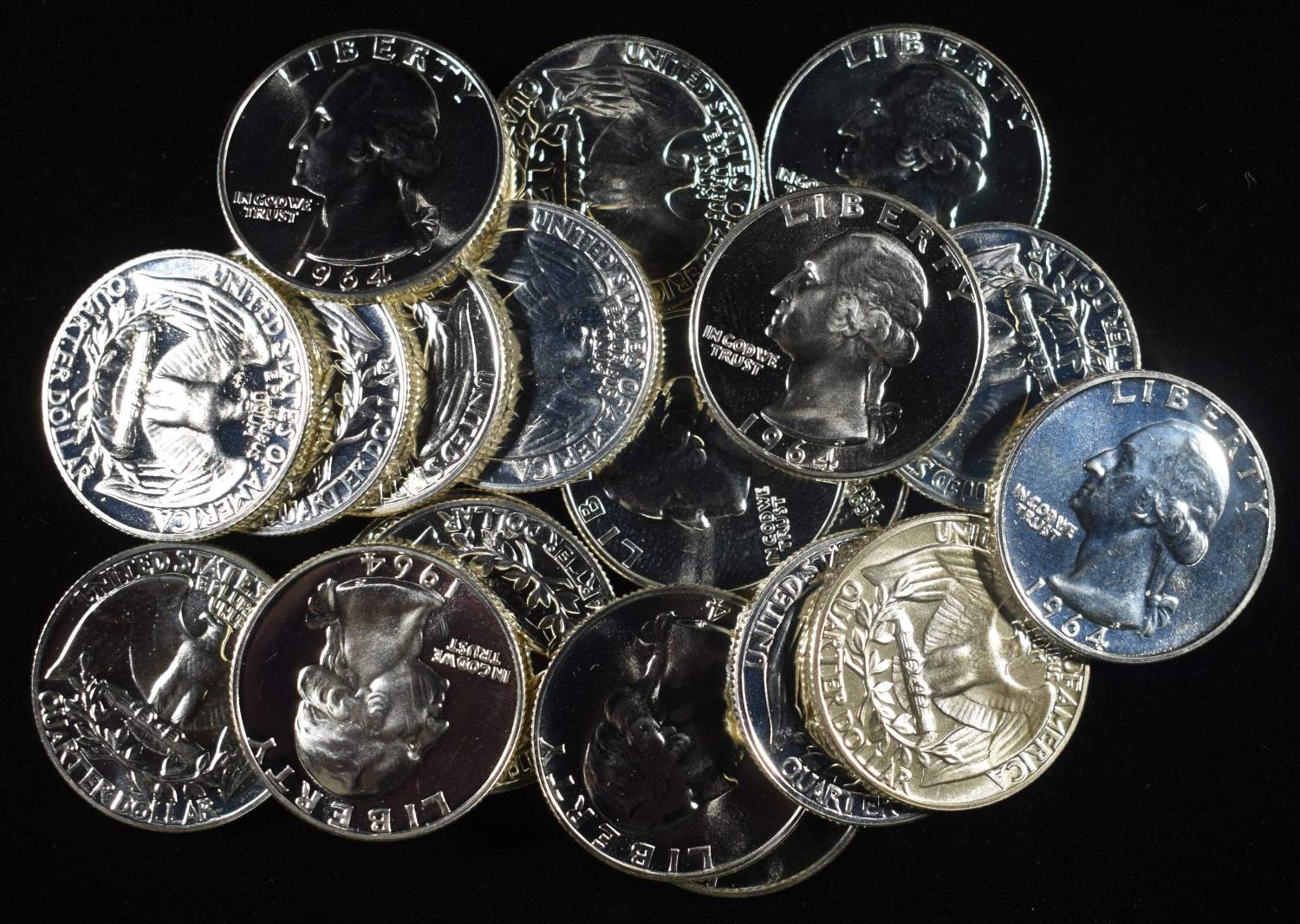 (20) 90% SILVER WASHINGTON QUARTERS PROOF