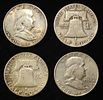 (10) 90% SILVER FRANKLIN HALF DOLLARS. TOP RATED AUCTION HOUSE ESTIMATE $420 - $470.Image - 1