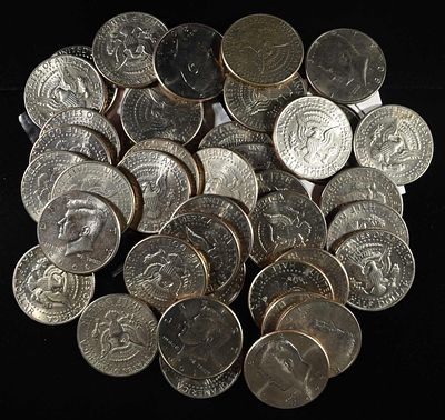 (40) NON-SILVER KENNEDY HALF DOLLARS. TOP RATED AUCTION HOUSE ESTIMATE $60 - $80.