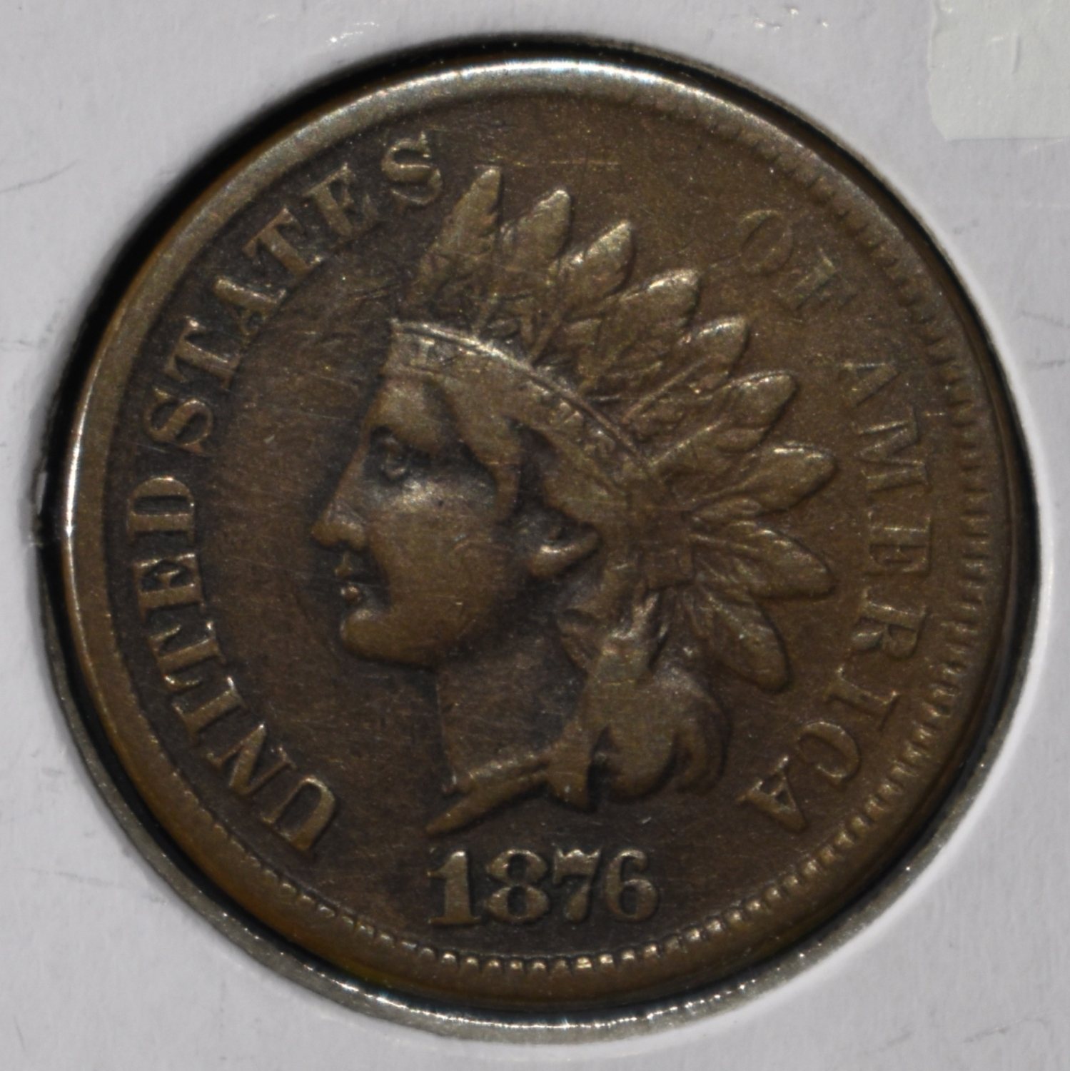1876 INDIAN CENT VF/XF