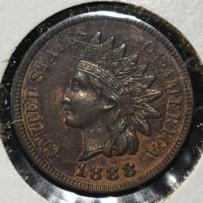 1888 INDIAN CENT CH UNC. CHECK OUT OUR UPCOMING AUCTIONS ESTIMATE $180 - $230.