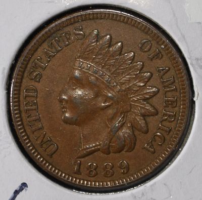 1889 INDIAN CENT CH UNC. BID WITH SILVER CITY AUCTIONS ESTIMATE $110 - $160.