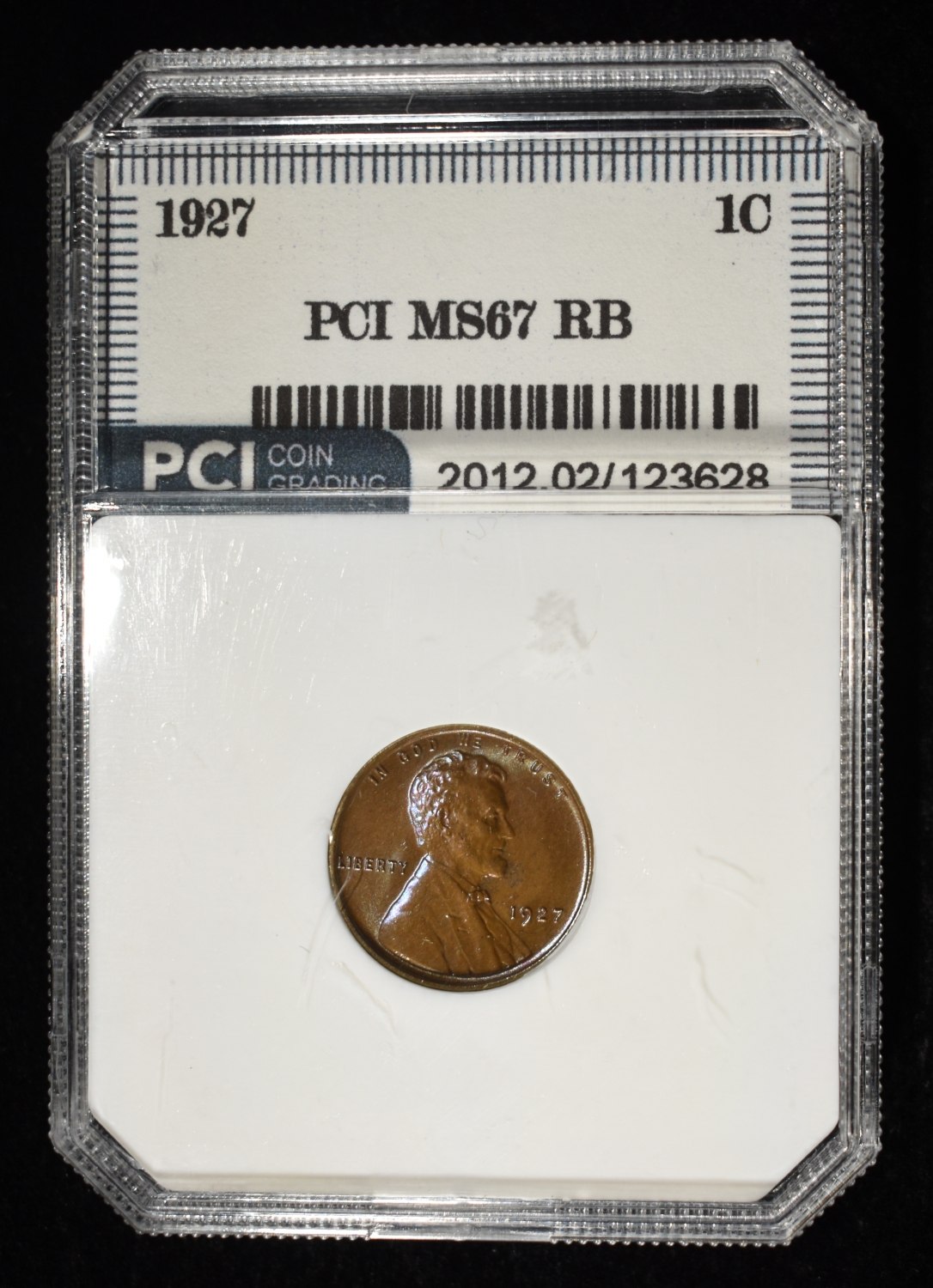 1927 WHEAT CENT PCI SUPERB GEM BU RB