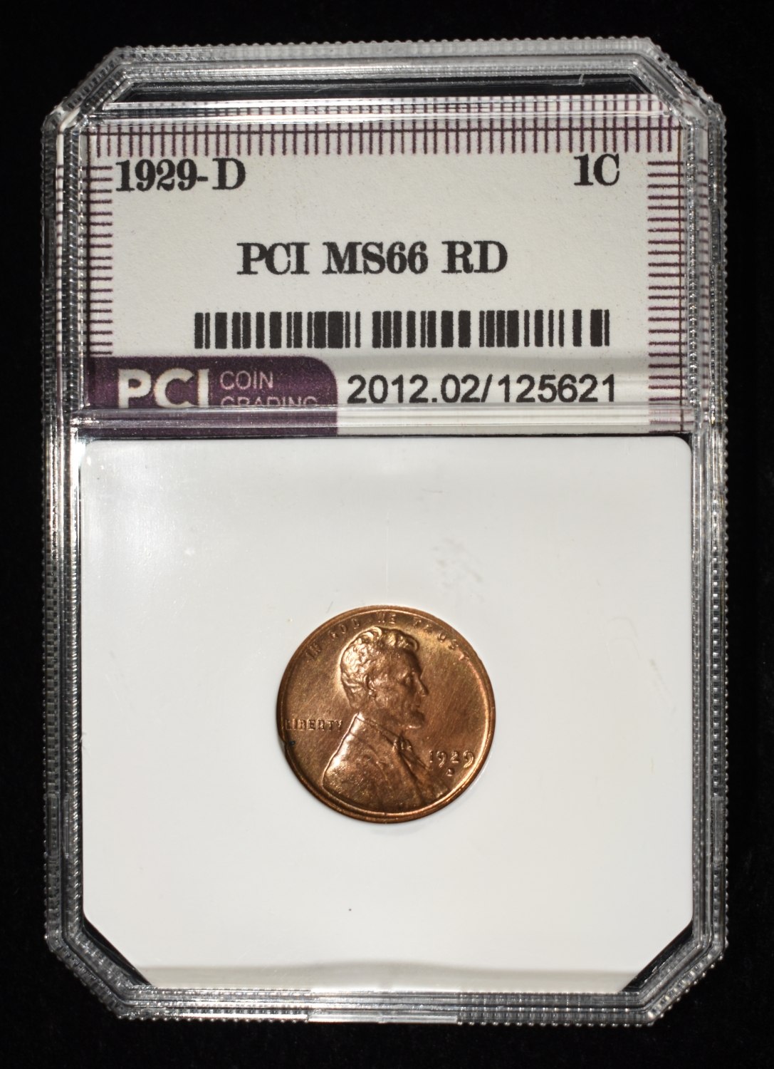 1929-D WHEAT CENT PCI SUPERB GEM BU RD
