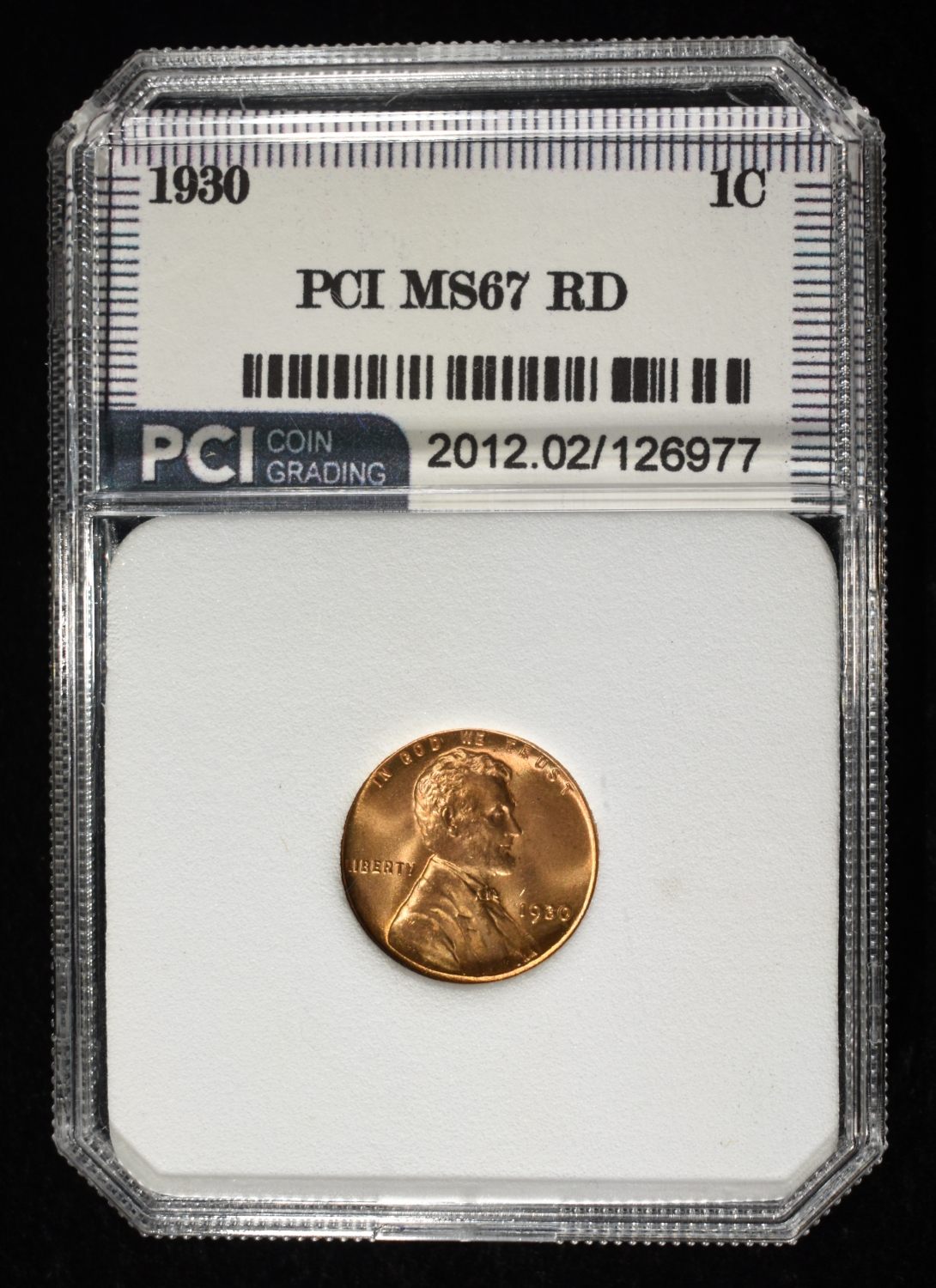 1930 WHEAT CENT PCI SUPERB GEM BU RD