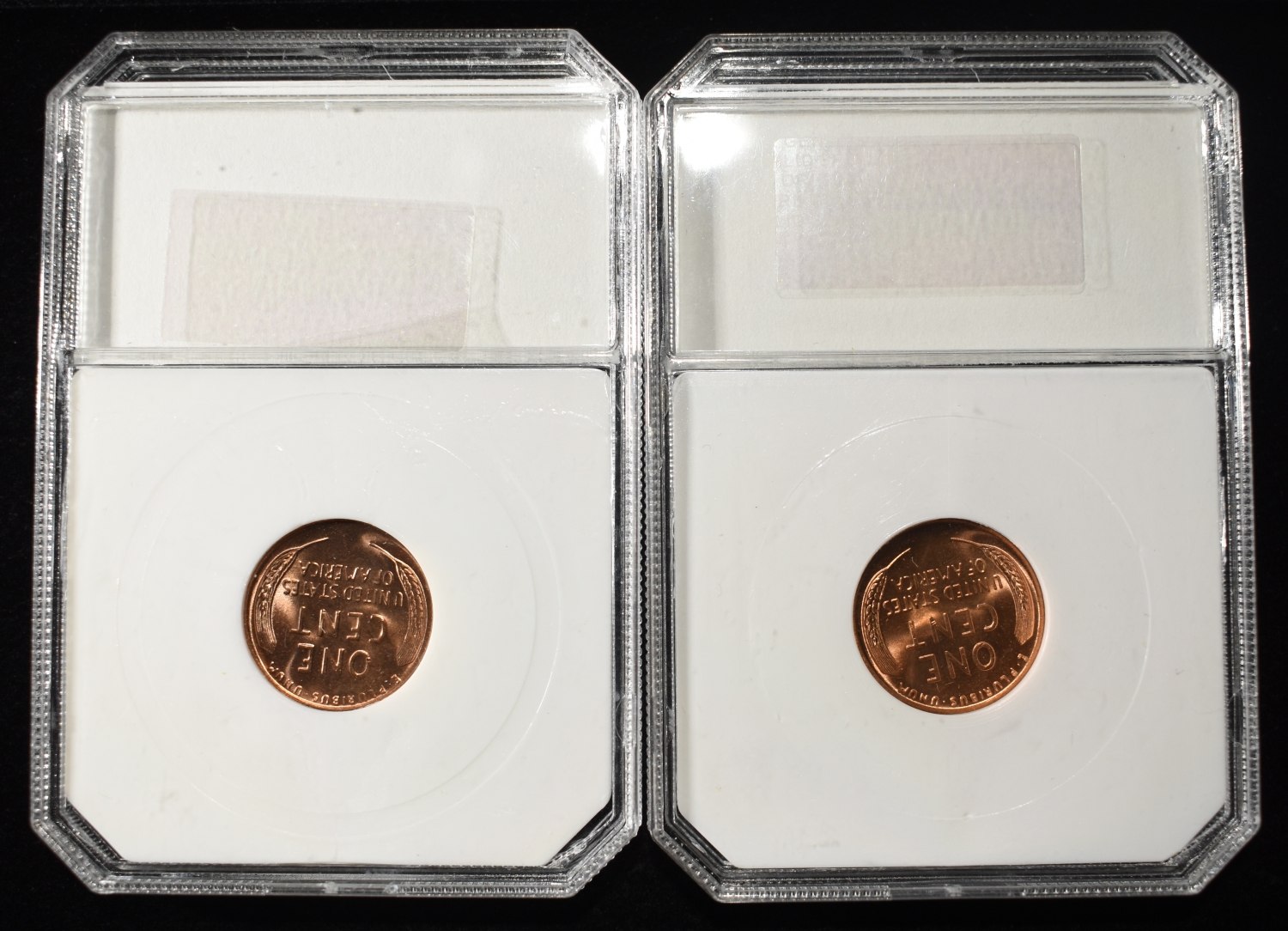 1954-D & 1955 WHEAT CENTS PCI SUPERB GEM BU RD