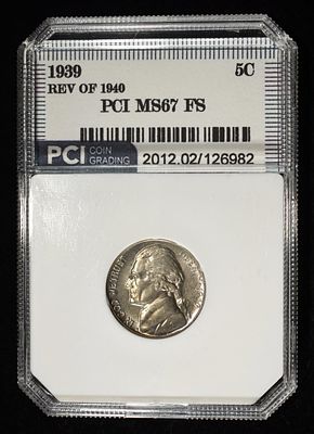 1939 REV OF 40 JEFFERSON 5C PCI SUPERB GEM BU FS. CHECK OUT OUR UPCOMING AUCTIONS ESTIMATE $130 