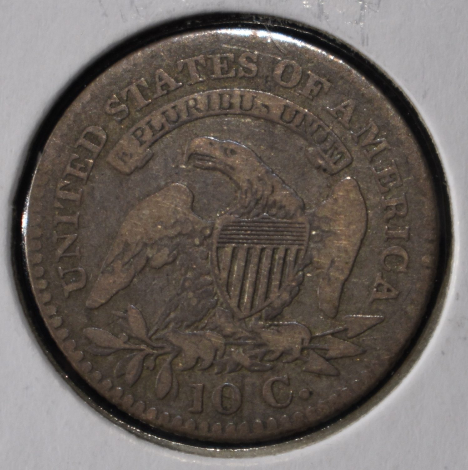 1821 CAPPED BUST DIME SM DATE VF