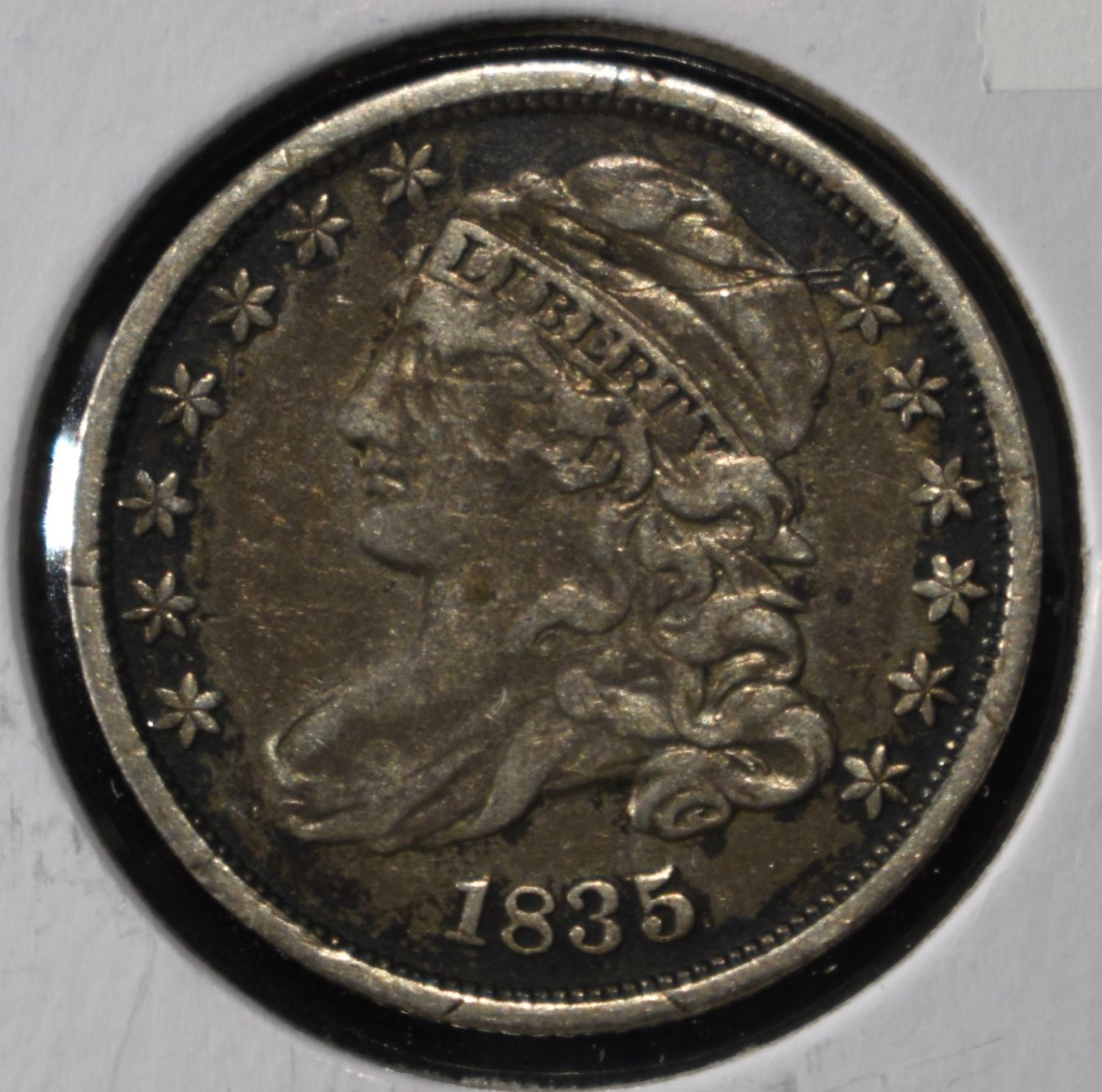 1835 CAPPED BUST DIME VF/XF