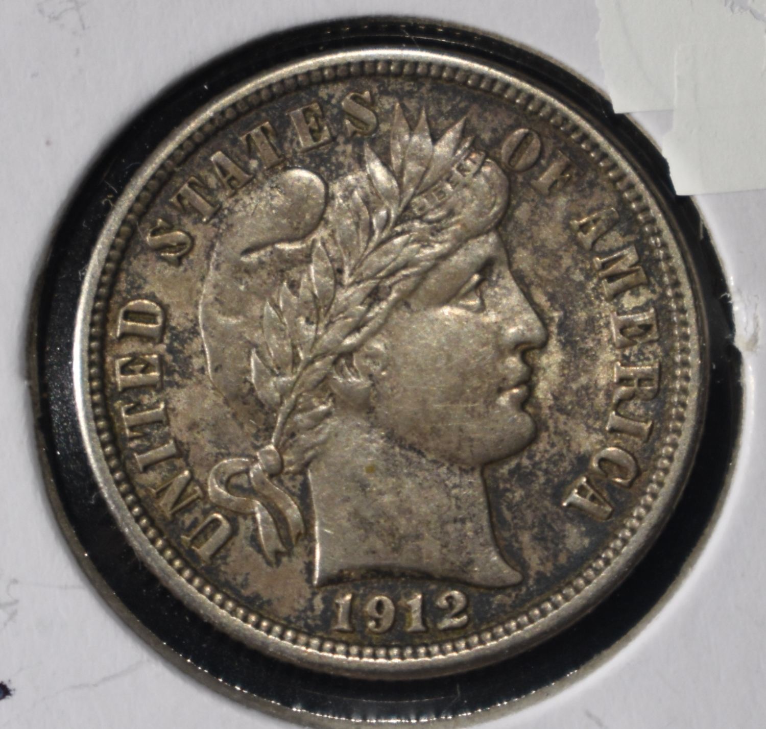1912 BARBER DIME NICE ORIG UNC