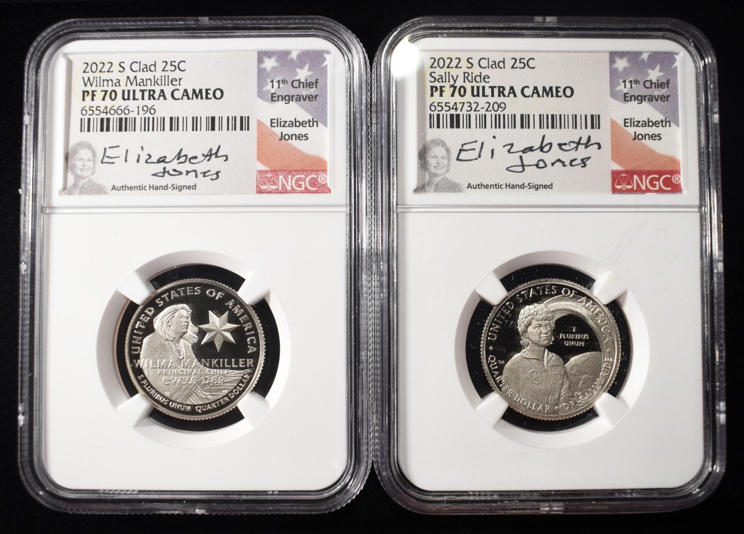 (2) 2022-S CLAD WASHINGTON QUARTERS NGC PF70UCAM