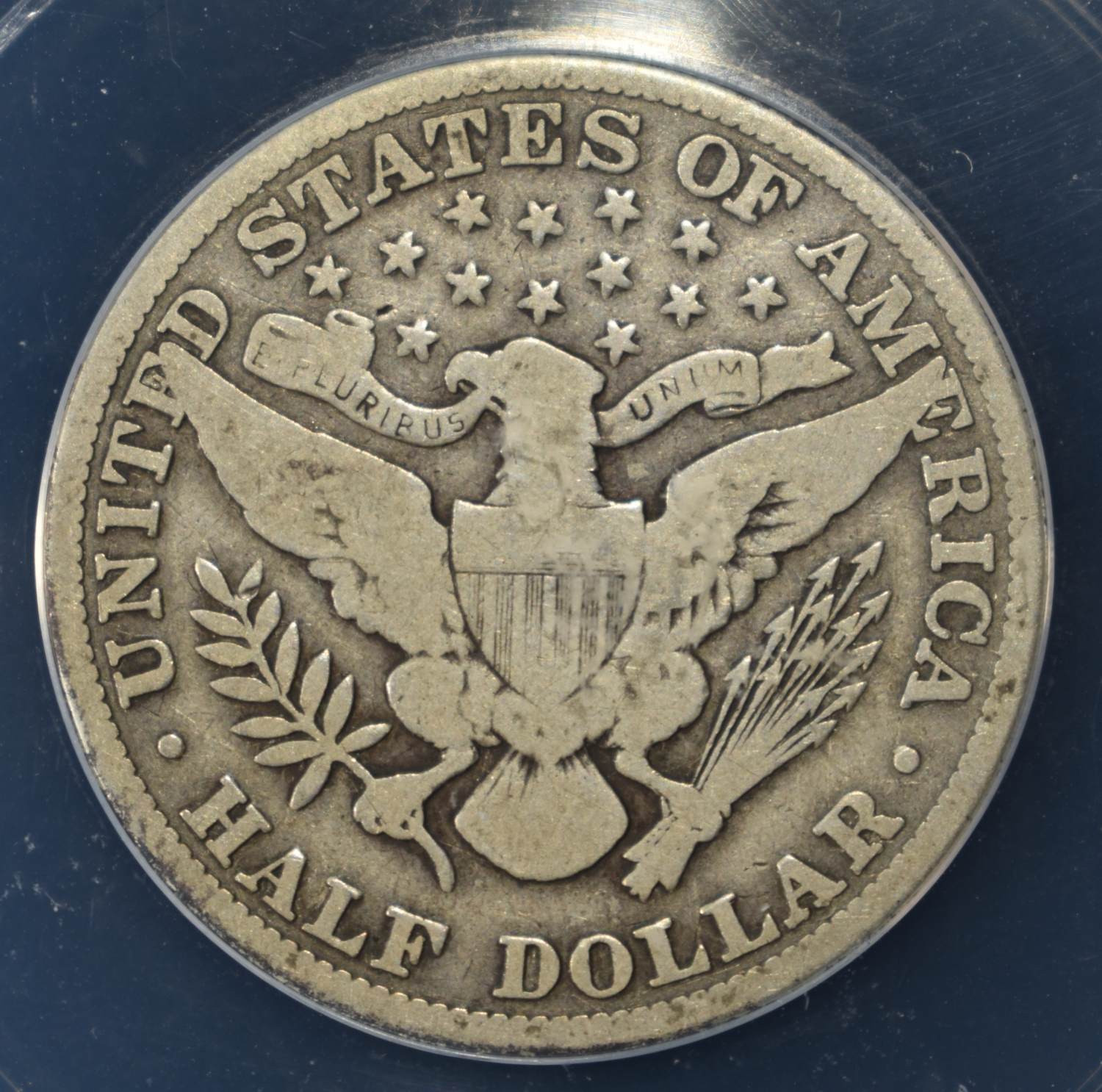 1915 BARBER HALF DOLLAR ANACS VG8