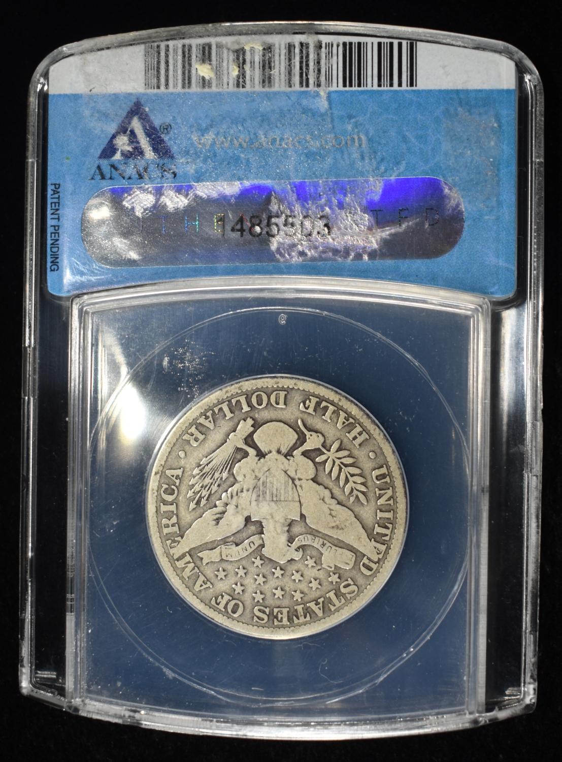 1915 BARBER HALF DOLLAR ANACS VG8