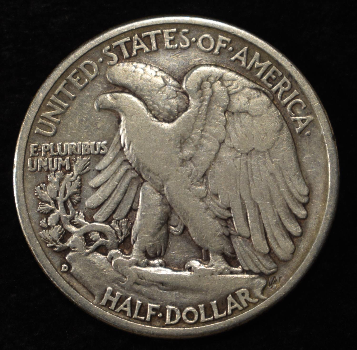 1938-D WALKING LIBERTY HALF DOLLAR XF