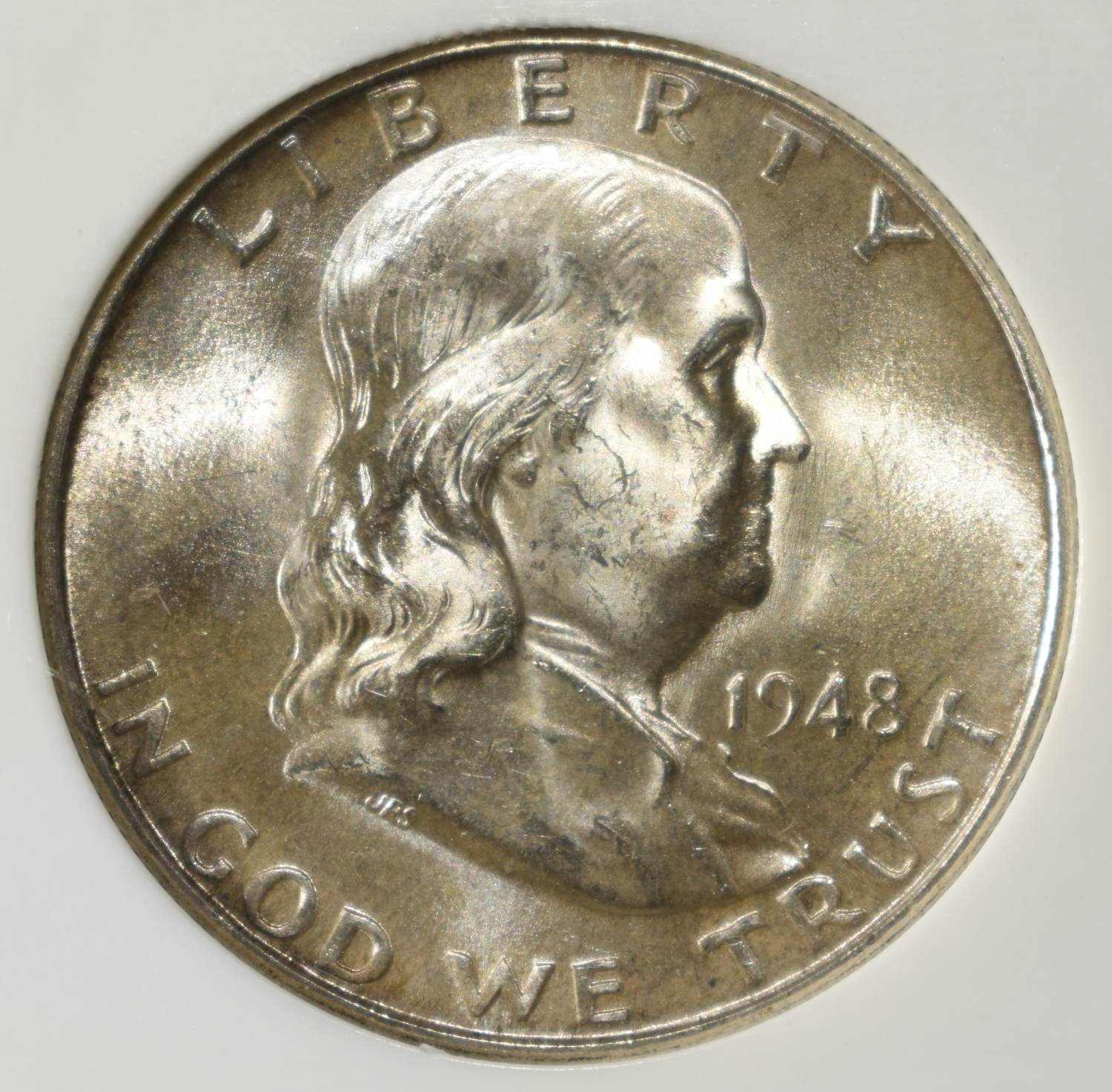 1948-D FRANKLIN HALF DOLLAR PCI SUPERB GEM BU FBL