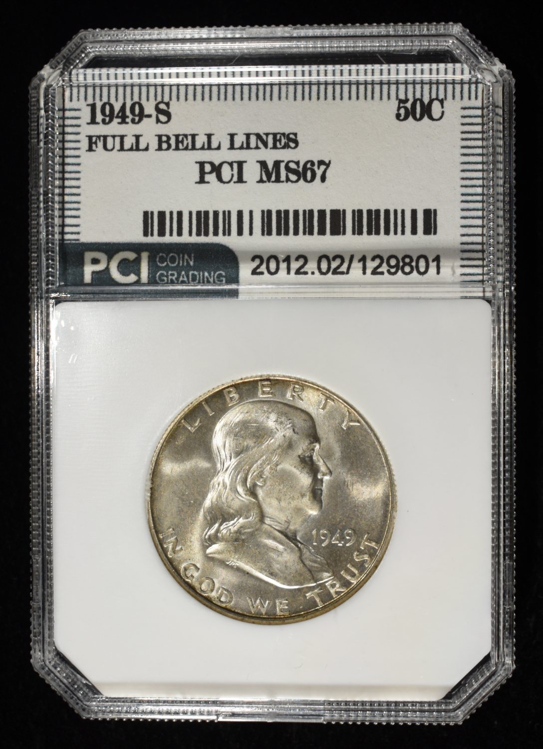 1949-S FRANKLIN HALF DOLLAR PCI SUPERB GEM BU
