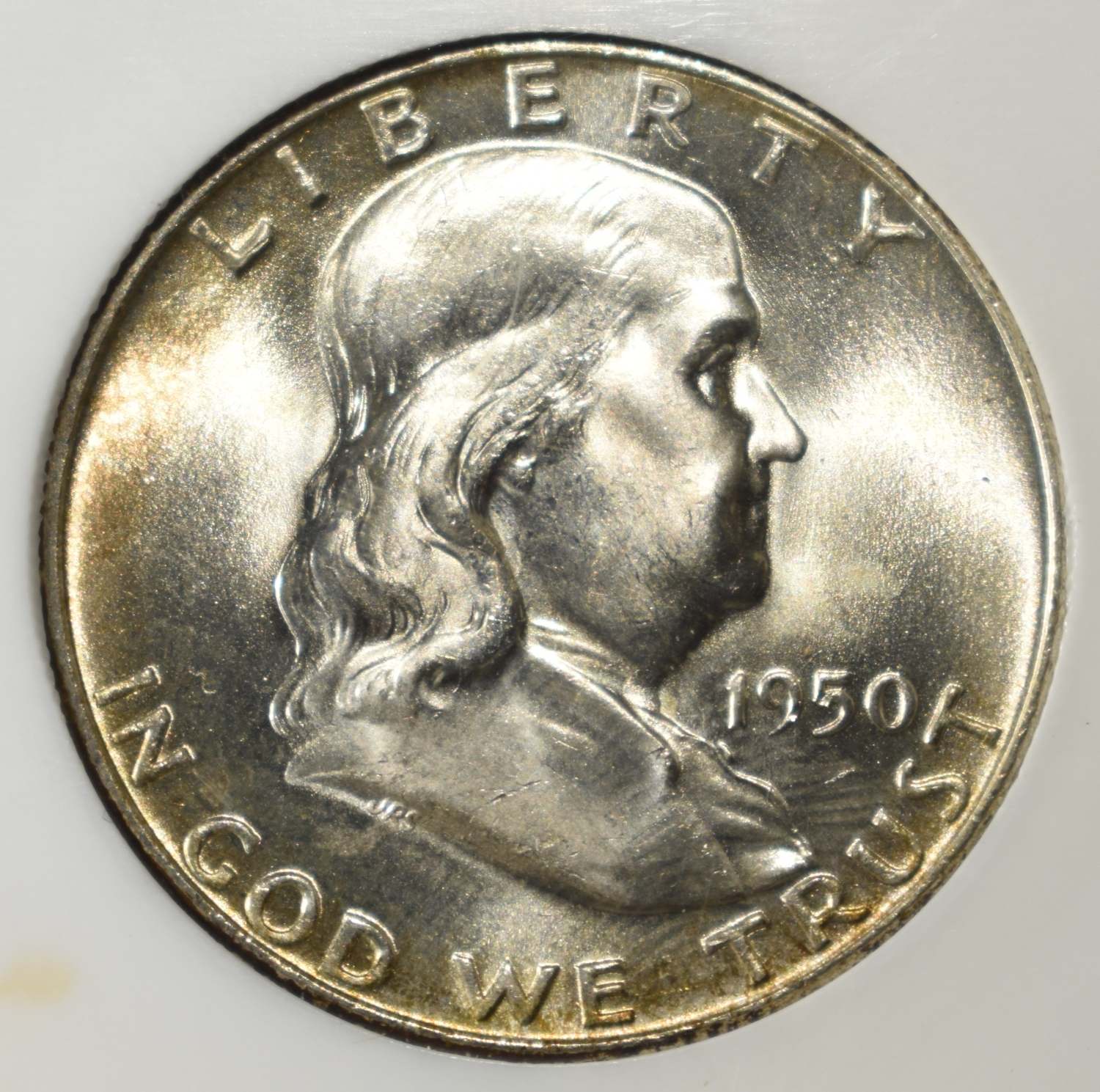 1950 FRANKLIN HALF DOLLAR PCI SUPERB GEM BU FBL