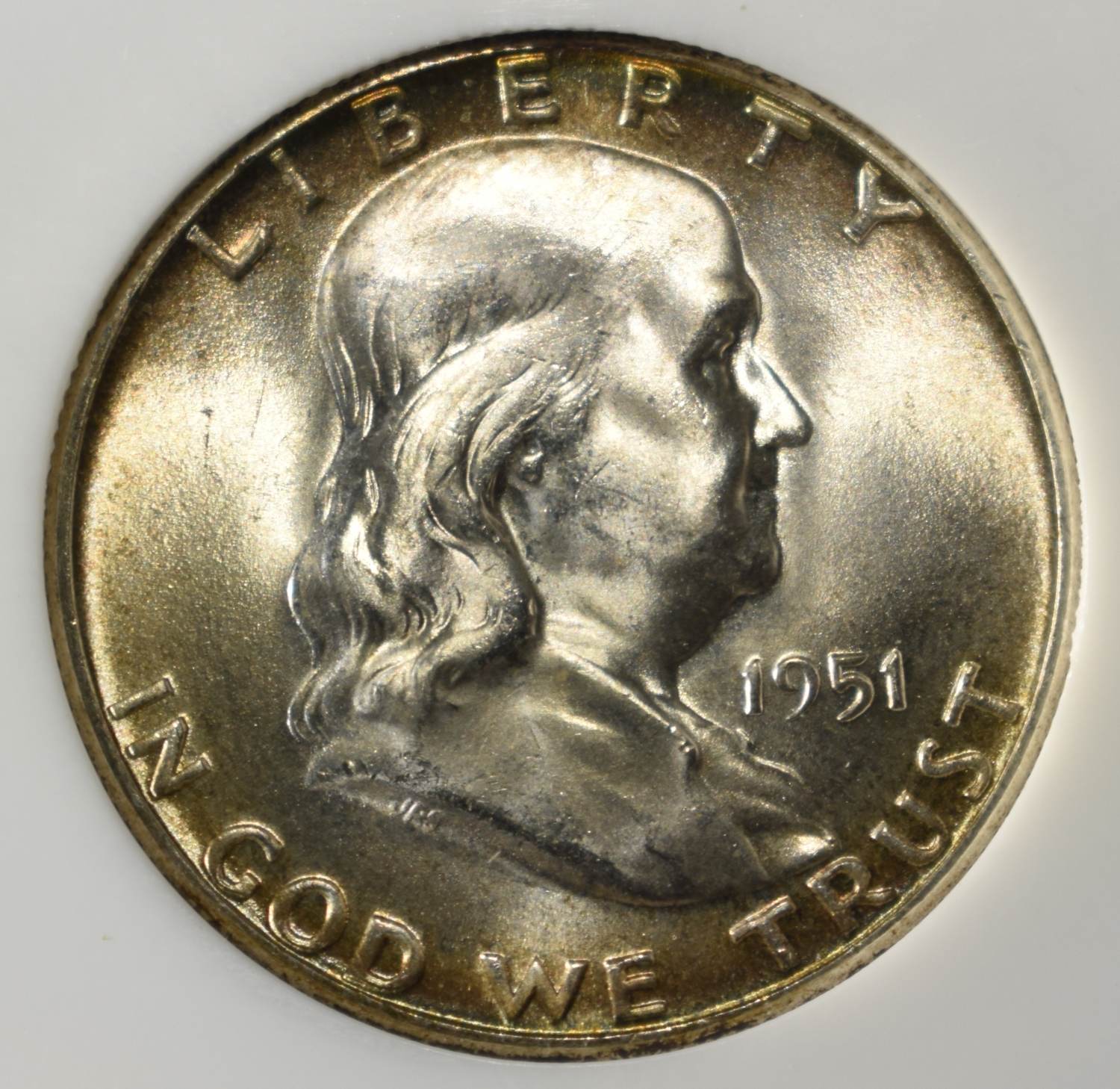 1951 FRANKLIN HALF DOLLAR PCI SUPERB GEM BU FBL