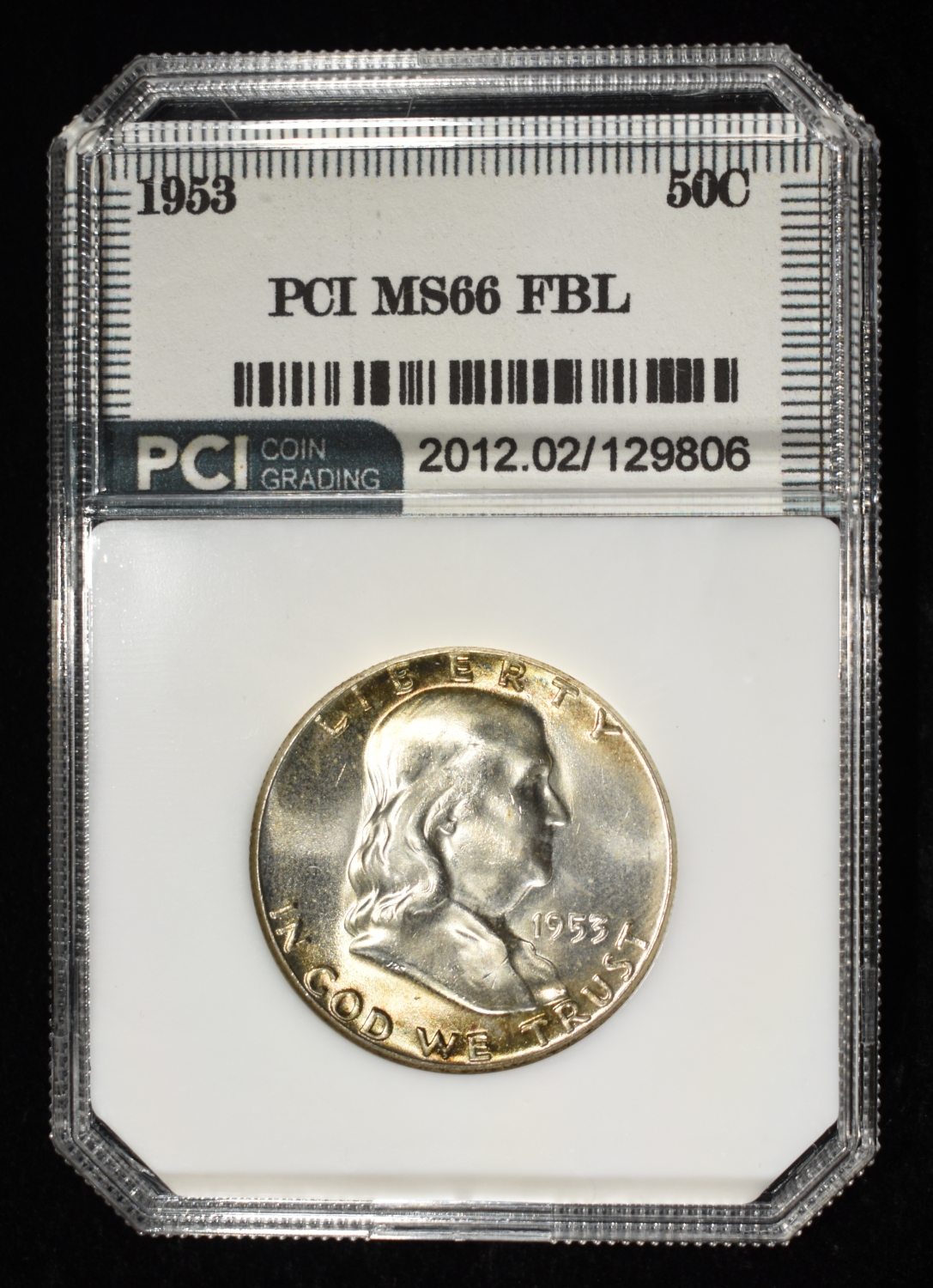 1953 FRANKLIN HALF DOLLAR PCI SUPERB GEM BU FBL