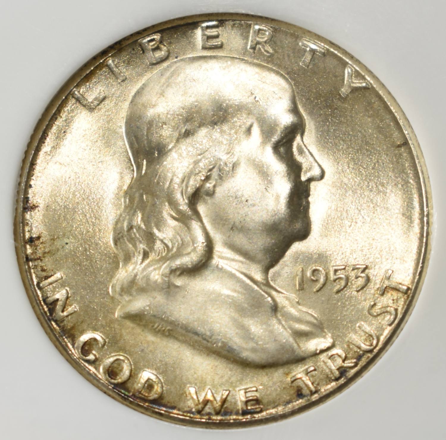 1953-S FRANKLIN HALF DOLLAR PCI CH/GEM BU FBL