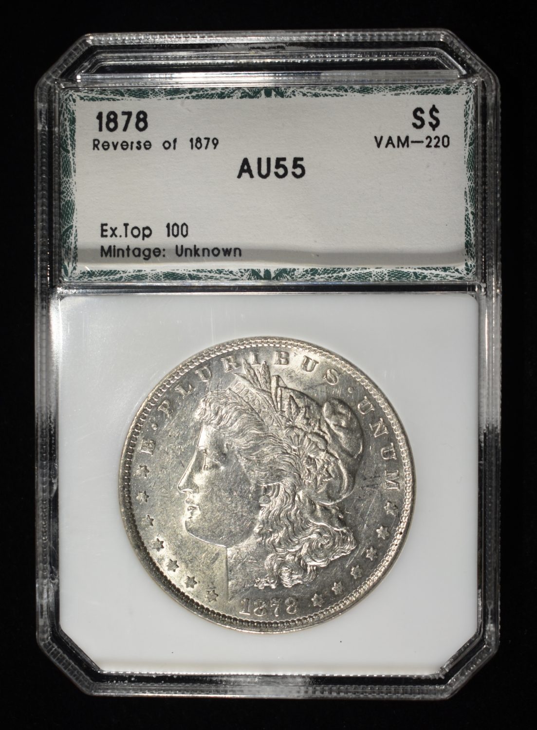 1878 REV 79 MORGAN DOLLAR PCI CH AU
