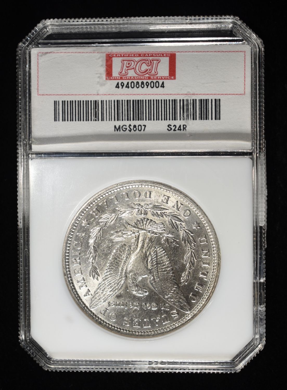 1880 8/7 MORGAN DOLLAR PCI AU CLEANED
