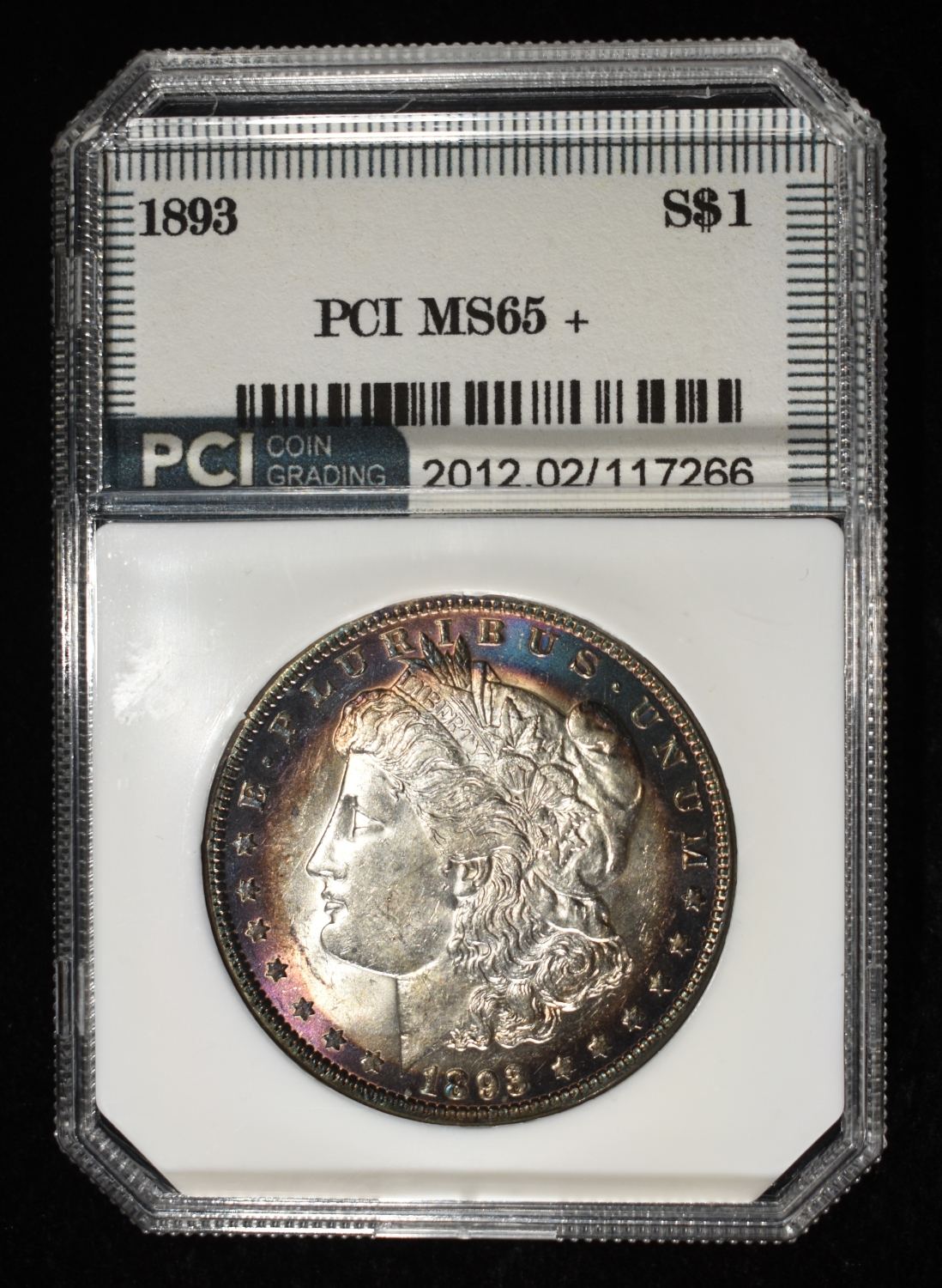 1893 MORGAN DOLLAR PCI GEM BU