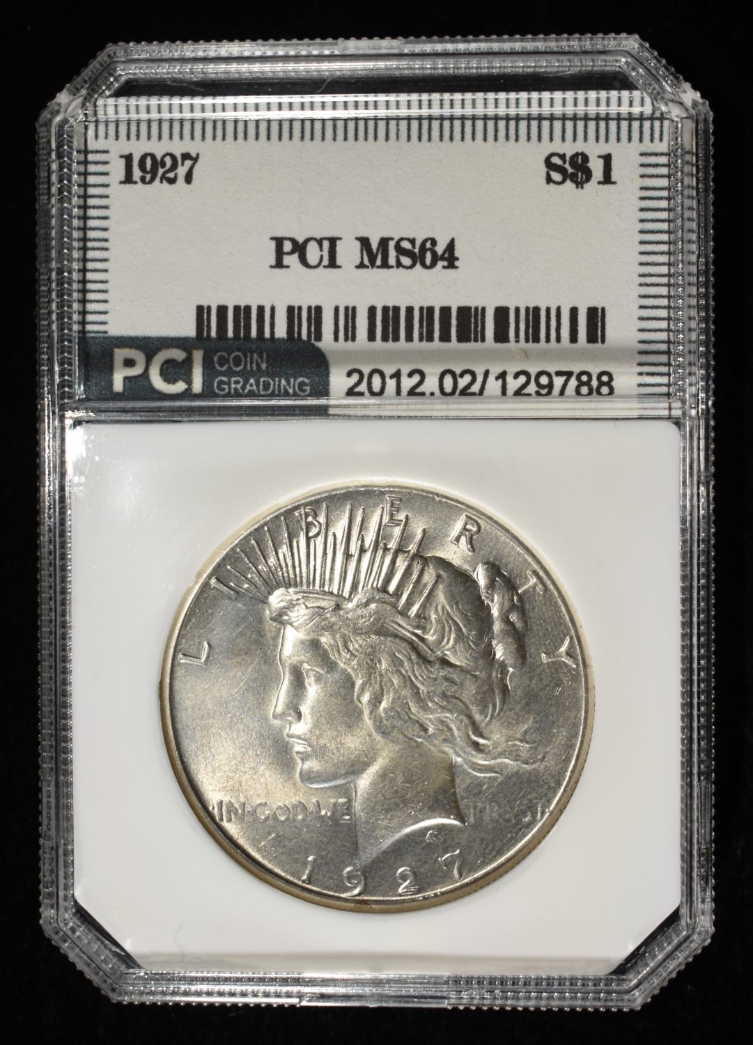1927 PEACE DOLLAR PCI CH/GEM BU