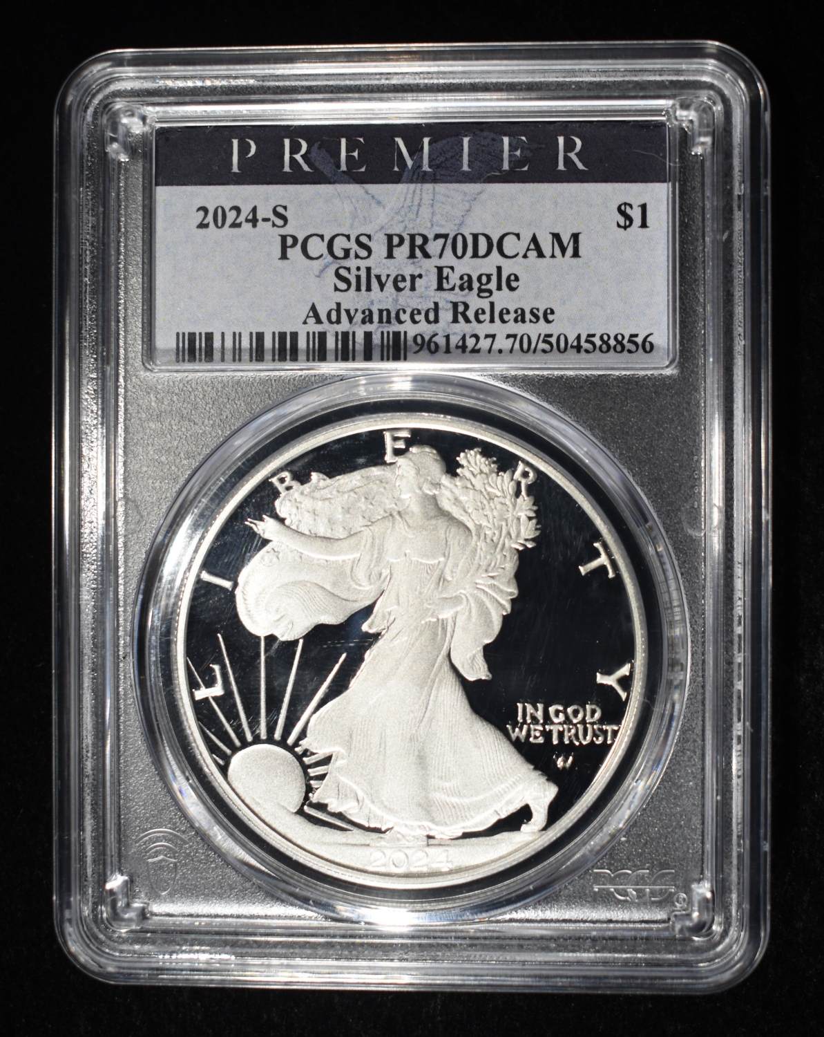 2024-S AMERICAN SILVER EAGLE PCGS PR70 DCAM