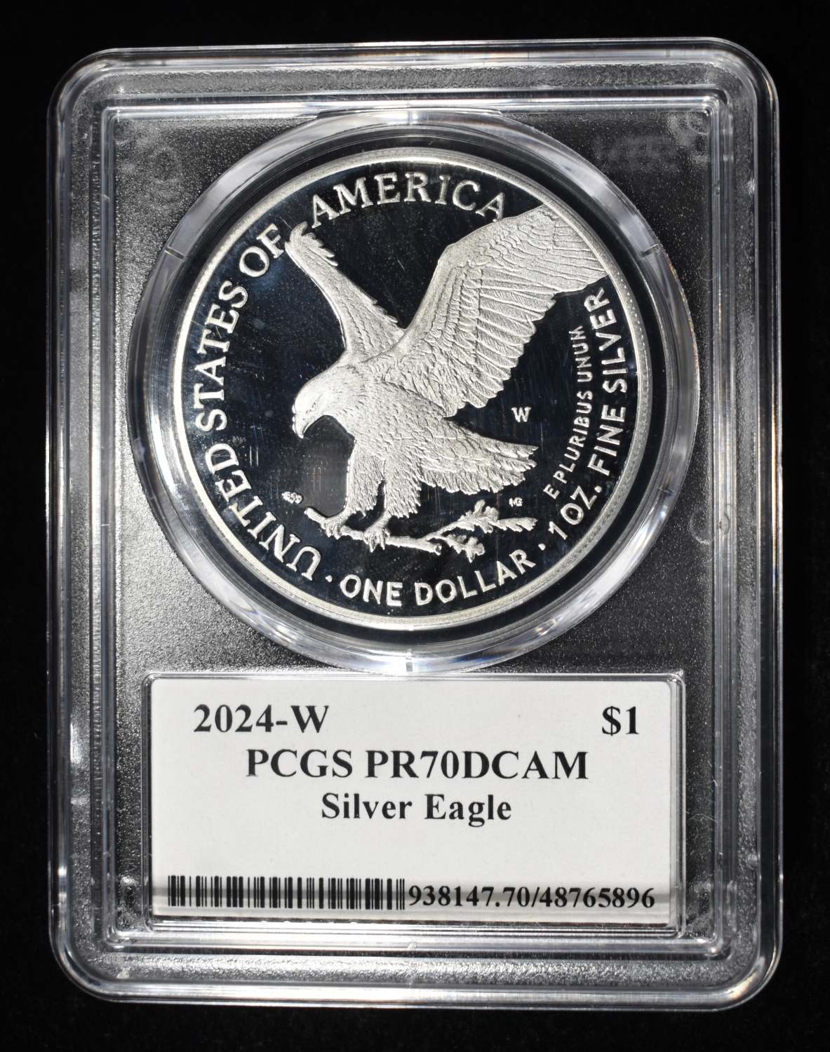 2024-W AMERICAN SILVER EAGLE PCGS PR70 DCAM