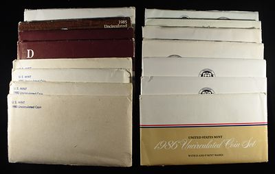 1985 & (2)80, 81, 84, 86, 87, 88 & 89 MINT SETS. CHECK OUT OUR UPCOMING AUCTIONS ESTIMATE $100 - 