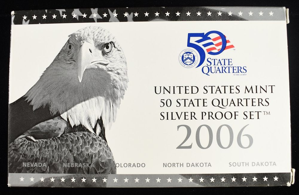2006 SILVER QUARTER PROOF SET. WEEKLY COIN & CURRENCY AUCTIONS ESTIMATE $80 - $120.