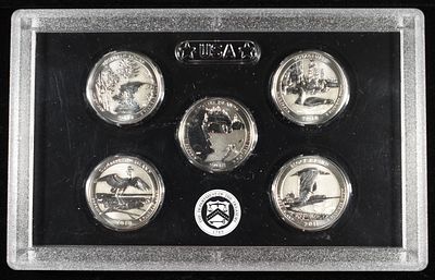 2018 SILVER QUARTER PROOF SET. WEEKLY COIN & CURRENCY AUCTIONS ESTIMATE $80 - $120.