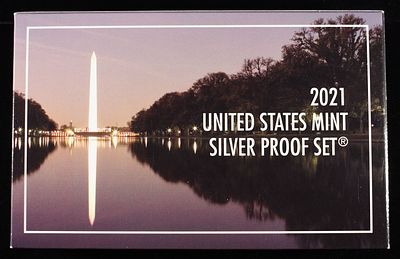 2021 US SILVER PROOF SET. BID WITH SILVER CITY AUCTIONS ESTIMATE $150 - $200.