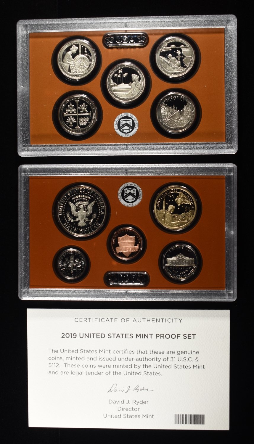 (2) 2019 MINT PROOF SETS
