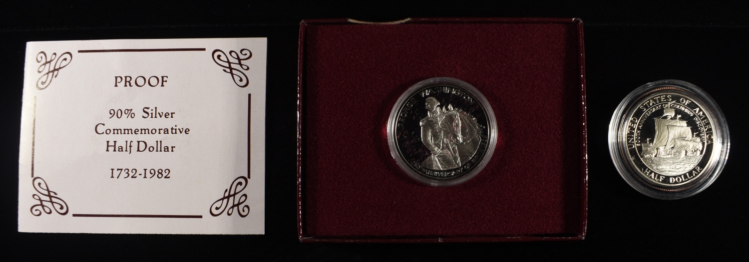 1982-S & 1992-S COMMEM HALF DOLLARS