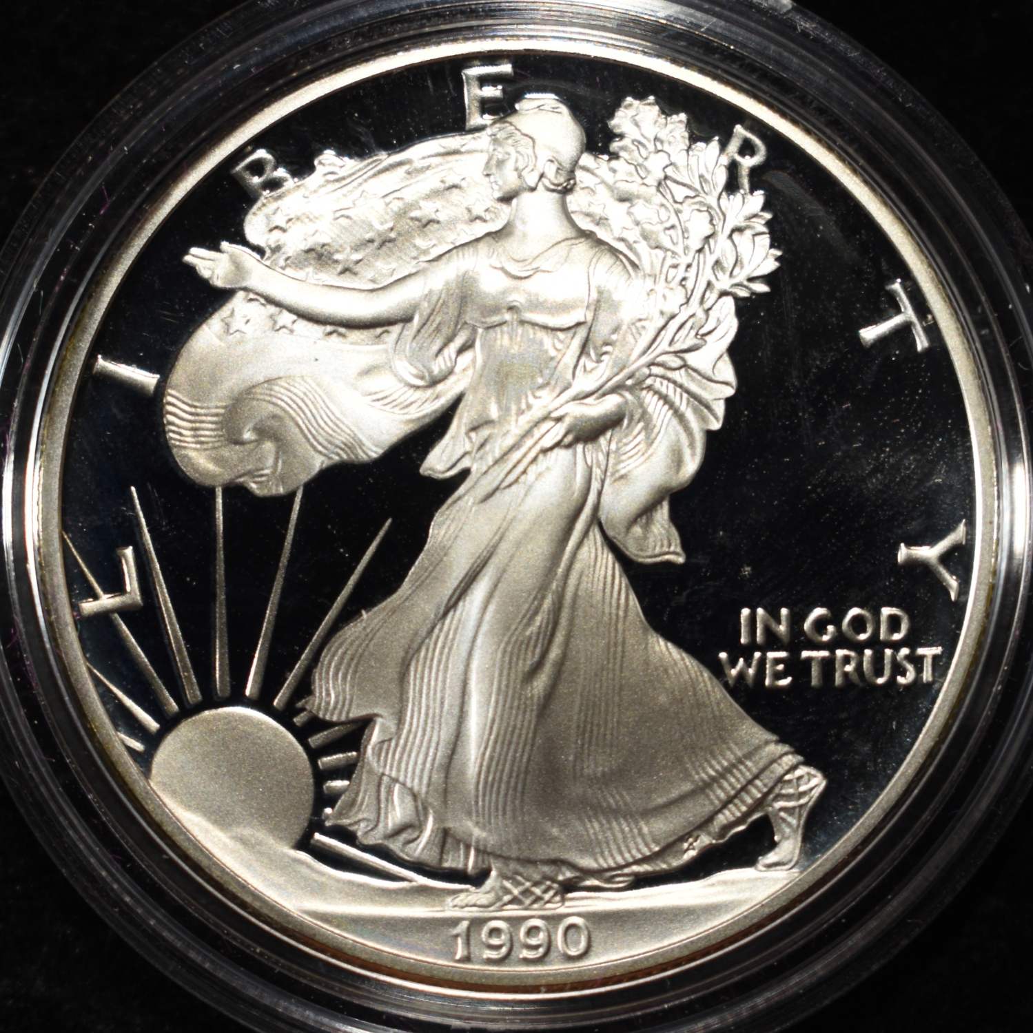 1990-S AMERICAN SILVER EAGLE PROOF