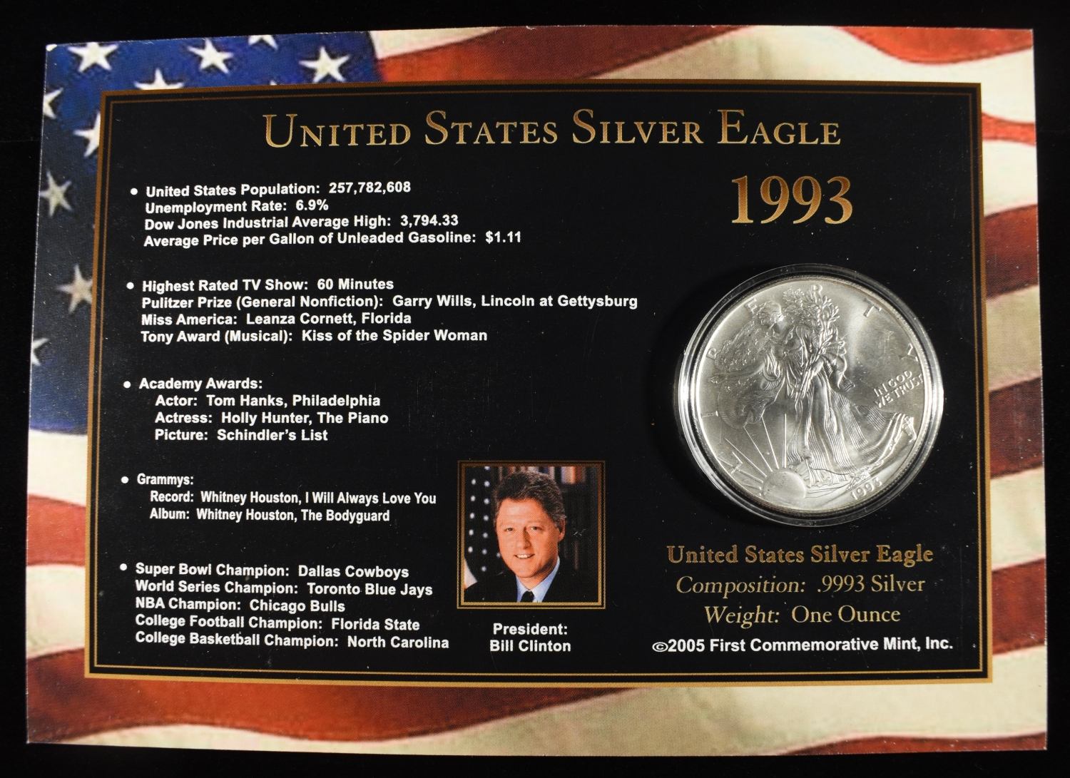 1993 AMERICAN SILVER EAGLE