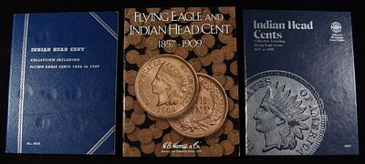 (3) INDIAN HEAD CENT COLLECTIONS. INCLUDING (67) INDIAN HEAD CENTS ESTIMATE $110 - $160.