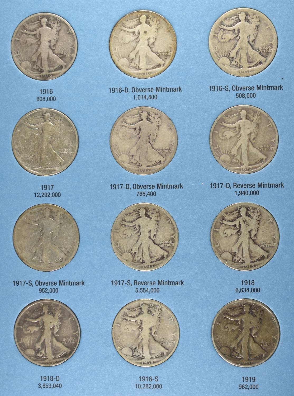 LIBERTY WALKING HALF DOLLARS COLLECTION