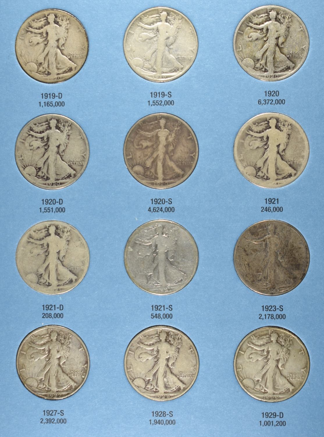 LIBERTY WALKING HALF DOLLARS COLLECTION