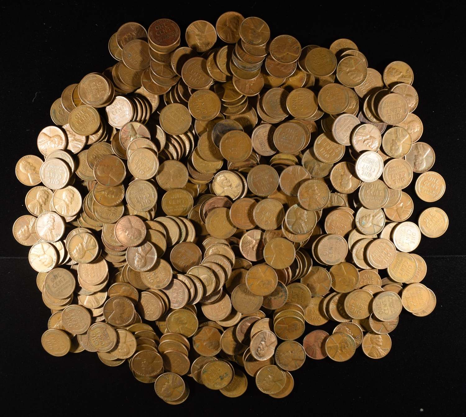 (500) WHEAT CENTS: MIXED DATES