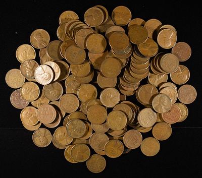 (152) 'S' MINT WHEAT CENTS. LEADERS IN ON-LINE AUCTIONS ESTIMATE $90 - $130.