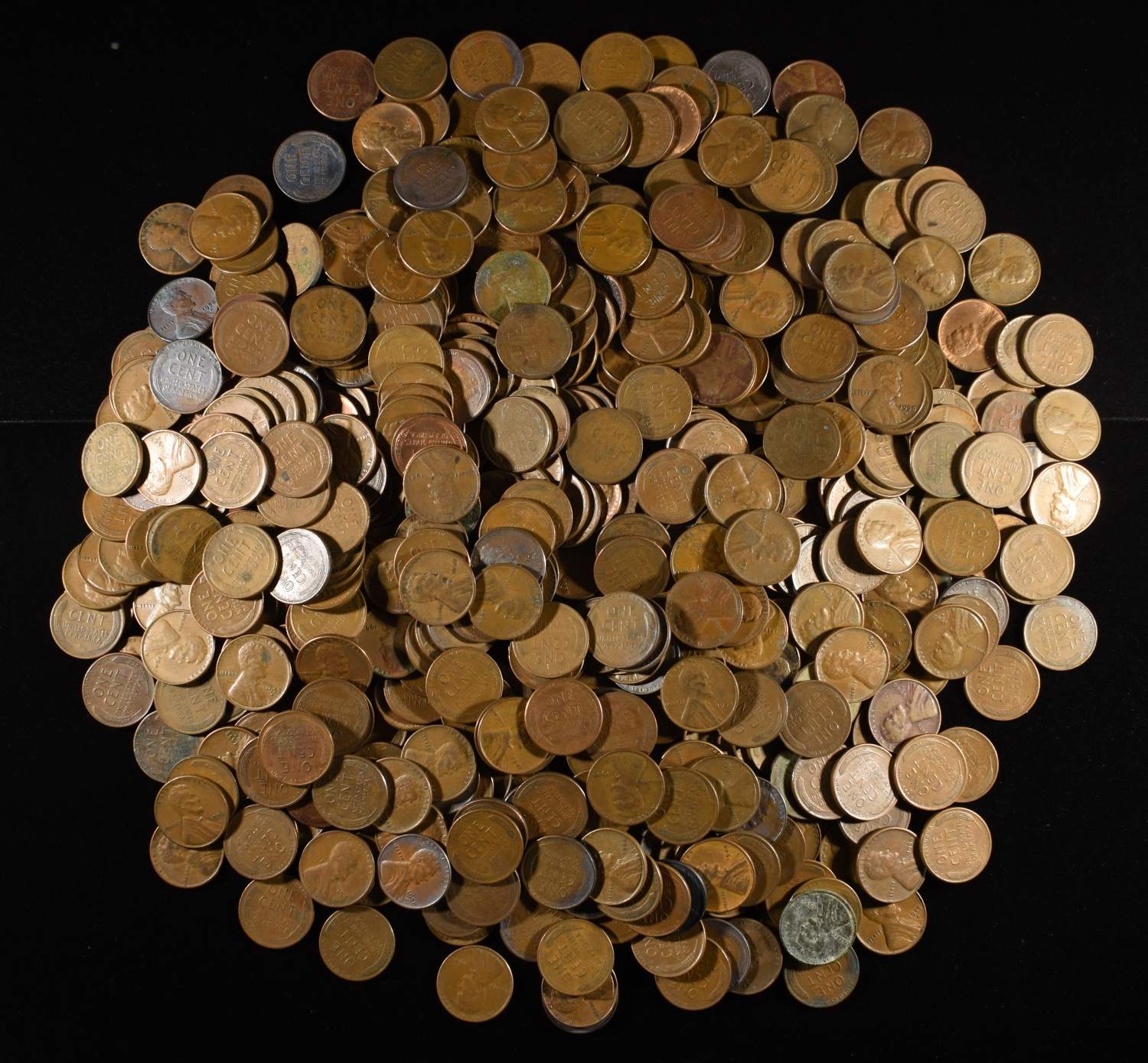 (500) 40'S & 50'S WHEAT CENTS